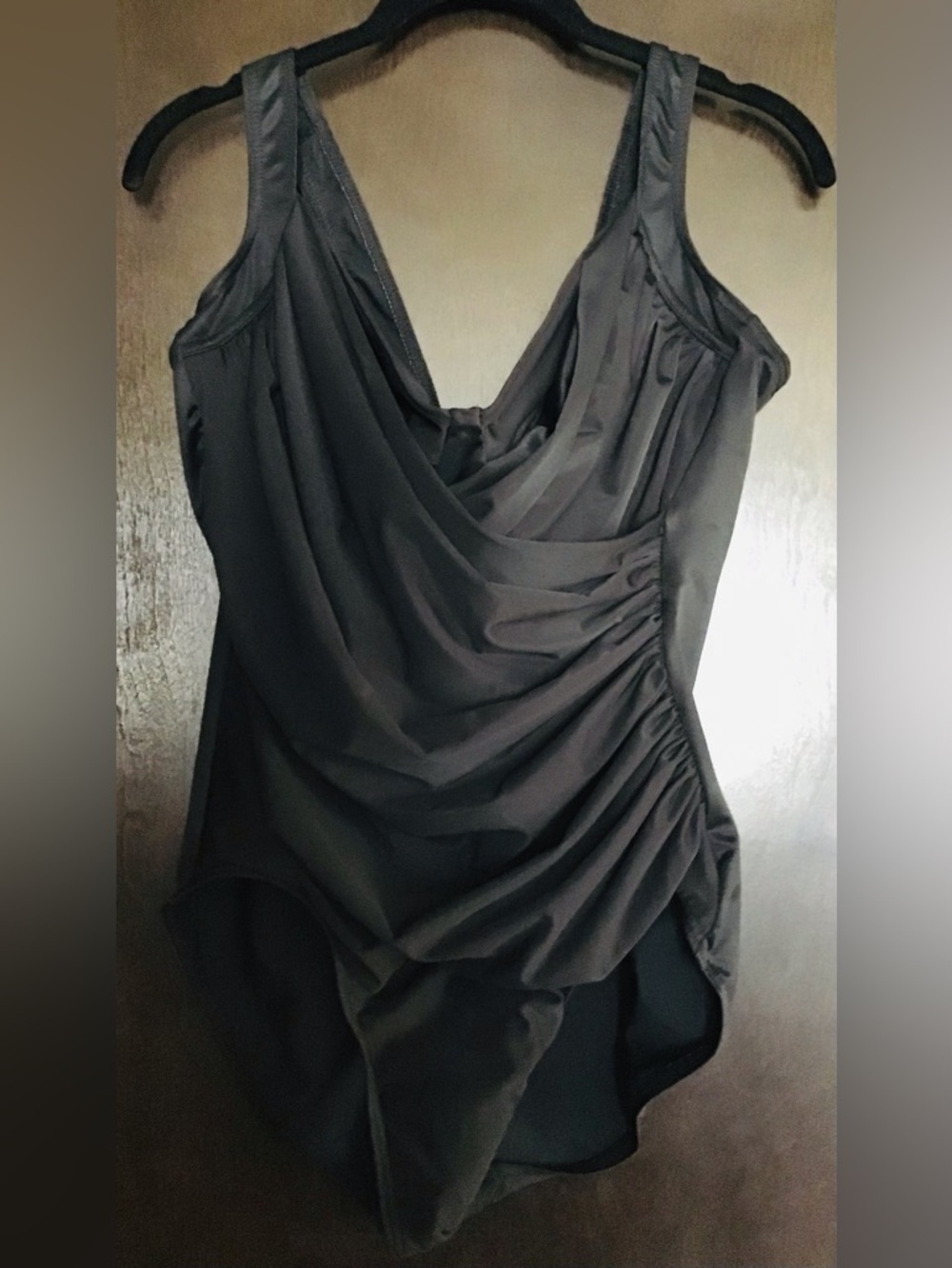 Miraclesuit Black One-Piece Swimsuit with Draped Front